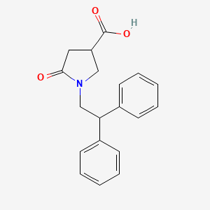 molecular formula C19H19NO3 B4733974 1-(2,2-diphenylethyl)-5-oxo-3-pyrrolidinecarboxylic acid 