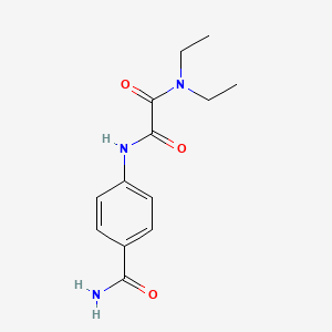 molecular formula C13H17N3O3 B4733977 N'-[4-(aminocarbonyl)phenyl]-N,N-diethylethanediamide 