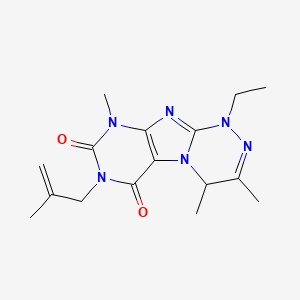 molecular formula C16H22N6O2 B4733990 1-ethyl-3,4,9-trimethyl-7-(2-methyl-2-propen-1-yl)-1,4-dihydro[1,2,4]triazino[3,4-f]purine-6,8(7H,9H)-dione 