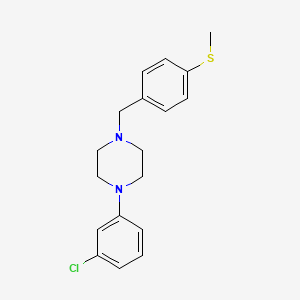 molecular formula C18H21ClN2S B4733997 1-(3-chlorophenyl)-4-[4-(methylthio)benzyl]piperazine CAS No. 5261-11-0