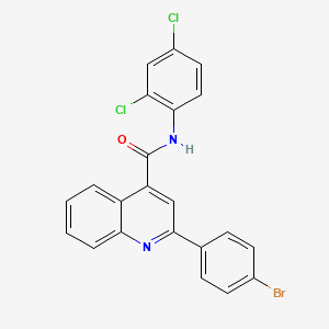 molecular formula C22H13BrCl2N2O B4734015 2-(4-bromophenyl)-N-(2,4-dichlorophenyl)-4-quinolinecarboxamide 