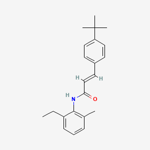 molecular formula C22H27NO B4734034 3-(4-tert-butylphenyl)-N-(2-ethyl-6-methylphenyl)acrylamide 