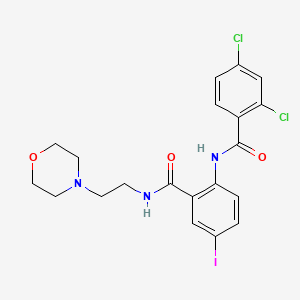2,4-dichloro-N-[4-iodo-2-({[2-(4-morpholinyl)ethyl]amino}carbonyl)phenyl]benzamide