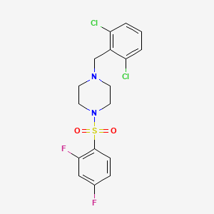 molecular formula C17H16Cl2F2N2O2S B4734080 1-(2,6-dichlorobenzyl)-4-[(2,4-difluorophenyl)sulfonyl]piperazine 