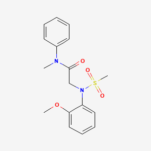 molecular formula C17H20N2O4S B4734099 N~2~-(2-methoxyphenyl)-N~1~-methyl-N~2~-(methylsulfonyl)-N~1~-phenylglycinamide 