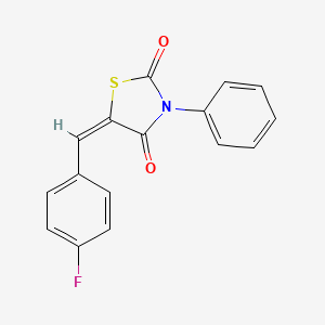 molecular formula C16H10FNO2S B4734121 5-(4-fluorobenzylidene)-3-phenyl-1,3-thiazolidine-2,4-dione 