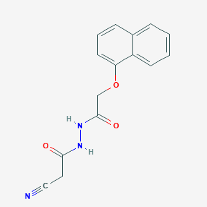 molecular formula C15H13N3O3 B4734133 2-cyano-N'-[(1-naphthyloxy)acetyl]acetohydrazide 