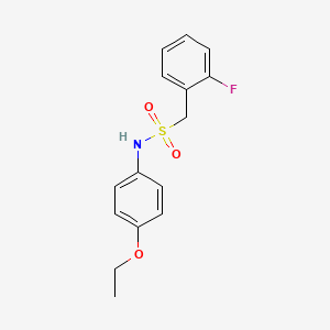 molecular formula C15H16FNO3S B4734151 N-(4-ethoxyphenyl)-1-(2-fluorophenyl)methanesulfonamide 