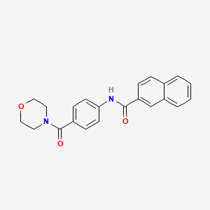 molecular formula C22H20N2O3 B4734200 N-[4-(4-morpholinylcarbonyl)phenyl]-2-naphthamide 
