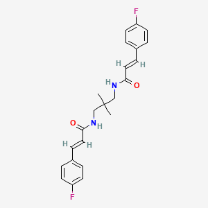 molecular formula C23H24F2N2O2 B4734201 3-(4-fluorophenyl)-N-(3-{[3-(4-fluorophenyl)acryloyl]amino}-2,2-dimethylpropyl)acrylamide 