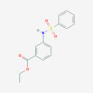 molecular formula C15H15NO4S B473421 Ethyl 3-[(phenylsulfonyl)amino]benzoate CAS No. 151721-33-4