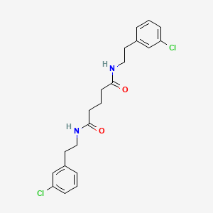 molecular formula C21H24Cl2N2O2 B4734210 N,N'-bis[2-(3-chlorophenyl)ethyl]pentanediamide 