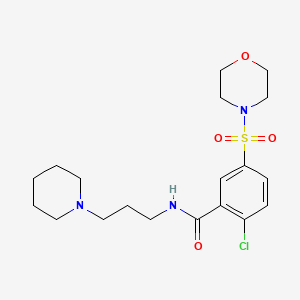 molecular formula C19H28ClN3O4S B4734219 2-chloro-5-(4-morpholinylsulfonyl)-N-[3-(1-piperidinyl)propyl]benzamide 