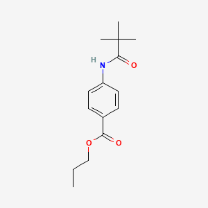 molecular formula C15H21NO3 B4734224 propyl 4-[(2,2-dimethylpropanoyl)amino]benzoate 