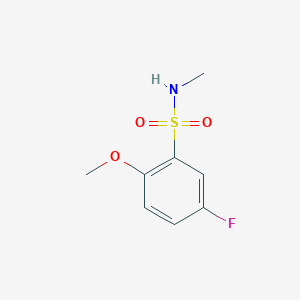 molecular formula C8H10FNO3S B4734253 5-fluoro-2-methoxy-N-methylbenzenesulfonamide 