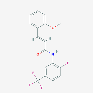 molecular formula C17H13F4NO2 B4734288 N-[2-fluoro-5-(trifluoromethyl)phenyl]-3-(2-methoxyphenyl)acrylamide 