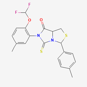 molecular formula C20H18F2N2O2S2 B4734304 6-[2-(difluoromethoxy)-5-methylphenyl]-3-(4-methylphenyl)-5-thioxotetrahydro-7H-imidazo[1,5-c][1,3]thiazol-7-one 