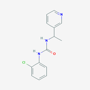 molecular formula C14H14ClN3O B4734343 N-(2-chlorophenyl)-N'-[1-(3-pyridinyl)ethyl]urea 