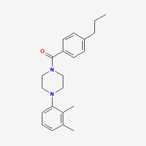 molecular formula C22H28N2O B4734364 1-(2,3-dimethylphenyl)-4-(4-propylbenzoyl)piperazine 