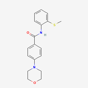 molecular formula C18H20N2O2S B4734382 N-[2-(methylthio)phenyl]-4-(4-morpholinyl)benzamide 
