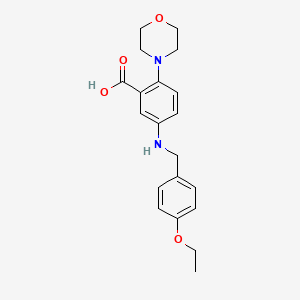 molecular formula C20H24N2O4 B4734388 5-[(4-ethoxybenzyl)amino]-2-(4-morpholinyl)benzoic acid 