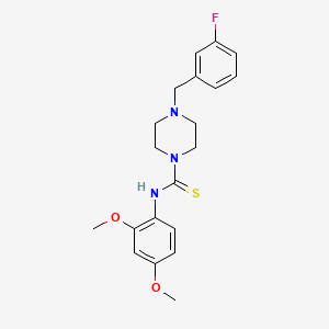 molecular formula C20H24FN3O2S B4734401 N-(2,4-dimethoxyphenyl)-4-(3-fluorobenzyl)-1-piperazinecarbothioamide 