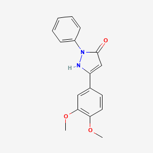 molecular formula C17H16N2O3 B4734406 3-(3,4-dimethoxyphenyl)-1-phenyl-1H-pyrazol-5-ol 