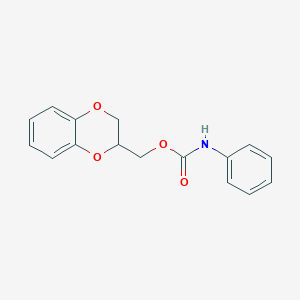 molecular formula C16H15NO4 B4734429 2,3-dihydro-1,4-benzodioxin-2-ylmethyl phenylcarbamate 