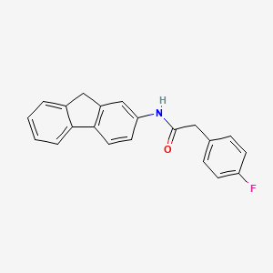 molecular formula C21H16FNO B4734455 N-9H-fluoren-2-yl-2-(4-fluorophenyl)acetamide 