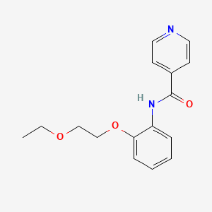 molecular formula C16H18N2O3 B4734512 N-[2-(2-ethoxyethoxy)phenyl]isonicotinamide 