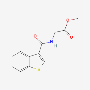 molecular formula C12H11NO3S B4734513 methyl N-(1-benzothien-3-ylcarbonyl)glycinate 
