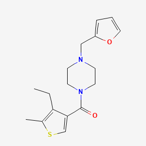molecular formula C17H22N2O2S B4734520 1-[(4-ethyl-5-methyl-3-thienyl)carbonyl]-4-(2-furylmethyl)piperazine 