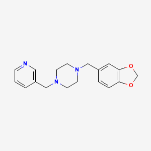 molecular formula C18H21N3O2 B4734589 1-(1,3-benzodioxol-5-ylmethyl)-4-(3-pyridinylmethyl)piperazine 