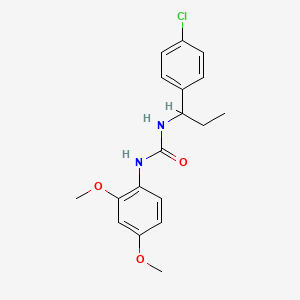 molecular formula C18H21ClN2O3 B4734592 N-[1-(4-chlorophenyl)propyl]-N'-(2,4-dimethoxyphenyl)urea 