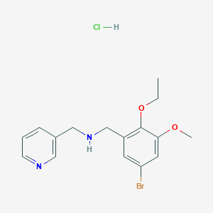 molecular formula C16H20BrClN2O2 B4734595 (5-bromo-2-ethoxy-3-methoxybenzyl)(pyridin-3-ylmethyl)amine hydrochloride 