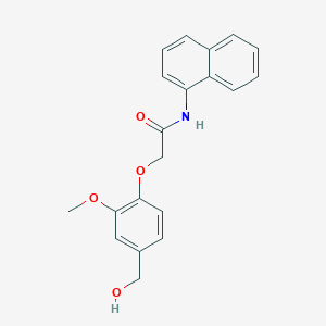 molecular formula C20H19NO4 B4734600 2-[4-(hydroxymethyl)-2-methoxyphenoxy]-N-1-naphthylacetamide 