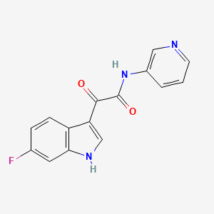 molecular formula C15H10FN3O2 B4734602 2-(6-fluoro-1H-indol-3-yl)-2-oxo-N-pyridin-3-ylacetamide 