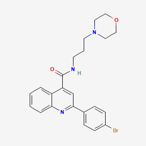 molecular formula C23H24BrN3O2 B4734626 2-(4-bromophenyl)-N-[3-(4-morpholinyl)propyl]-4-quinolinecarboxamide 
