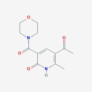 molecular formula C13H16N2O4 B4734639 5-acetyl-6-methyl-3-(4-morpholinylcarbonyl)-2(1H)-pyridinone 