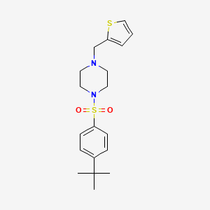 molecular formula C19H26N2O2S2 B4734648 1-[(4-tert-butylphenyl)sulfonyl]-4-(2-thienylmethyl)piperazine 