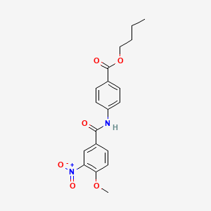molecular formula C19H20N2O6 B4734649 butyl 4-[(4-methoxy-3-nitrobenzoyl)amino]benzoate 