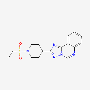molecular formula C16H19N5O2S B4734651 2-[1-(ethylsulfonyl)-4-piperidinyl][1,2,4]triazolo[1,5-c]quinazoline 