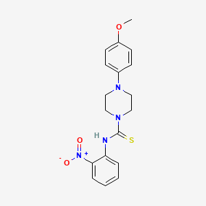 molecular formula C18H20N4O3S B4734664 4-(4-methoxyphenyl)-N-(2-nitrophenyl)-1-piperazinecarbothioamide 