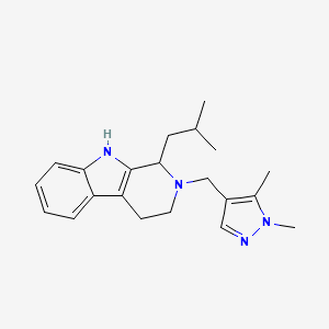 molecular formula C21H28N4 B4734672 2-[(1,5-dimethyl-1H-pyrazol-4-yl)methyl]-1-isobutyl-2,3,4,9-tetrahydro-1H-beta-carboline 