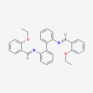 molecular formula C30H28N2O2 B4734701 (2-ethoxybenzylidene){2'-[(2-ethoxybenzylidene)amino]-2-biphenylyl}amine 