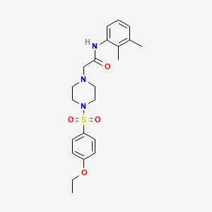 molecular formula C22H29N3O4S B4734709 N-(2,3-dimethylphenyl)-2-{4-[(4-ethoxyphenyl)sulfonyl]-1-piperazinyl}acetamide 