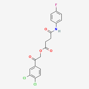 molecular formula C18H14Cl2FNO4 B4734740 2-(3,4-dichlorophenyl)-2-oxoethyl 4-[(4-fluorophenyl)amino]-4-oxobutanoate 