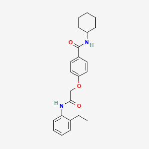 molecular formula C23H28N2O3 B4734760 N-cyclohexyl-4-{2-[(2-ethylphenyl)amino]-2-oxoethoxy}benzamide 