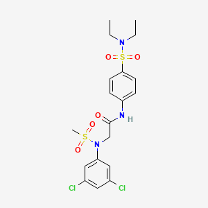 molecular formula C19H23Cl2N3O5S2 B4734762 N~2~-(3,5-dichlorophenyl)-N~1~-{4-[(diethylamino)sulfonyl]phenyl}-N~2~-(methylsulfonyl)glycinamide 
