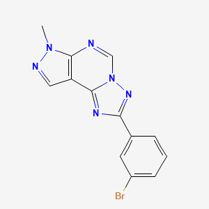 molecular formula C13H9BrN6 B4734806 2-(3-bromophenyl)-7-methyl-7H-pyrazolo[4,3-e][1,2,4]triazolo[1,5-c]pyrimidine 